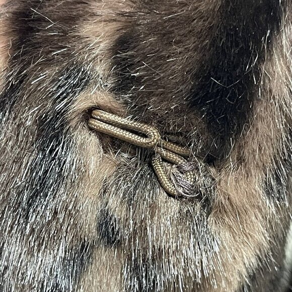 Regent Park Womens XL Coat Brown Faux Fur Vtg Soft Button Closure Animal Print - Picture 8 of 9